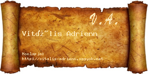 Vitális Adrienn névjegykártya