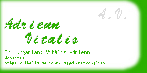 adrienn vitalis business card